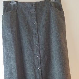 Long gray skirt